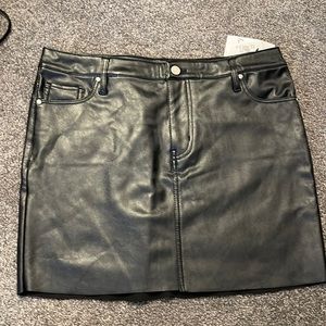 Love fire black pleather skirt size 29 NWT